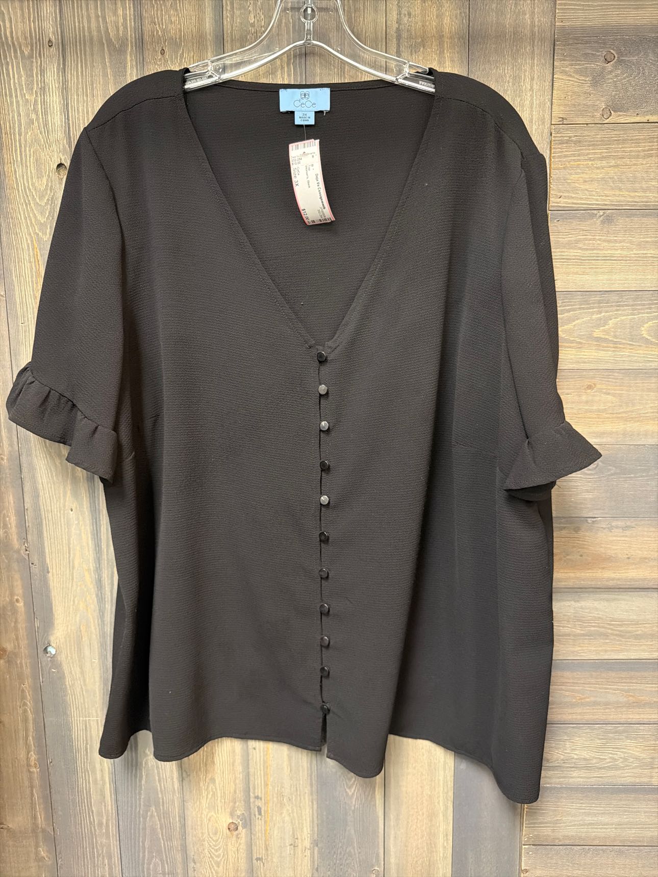 Women's Size 3X CeCe Black Top