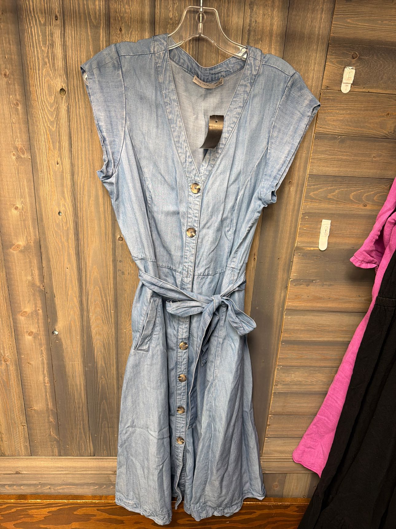 Women's Size Large Black Tape Denim Dress