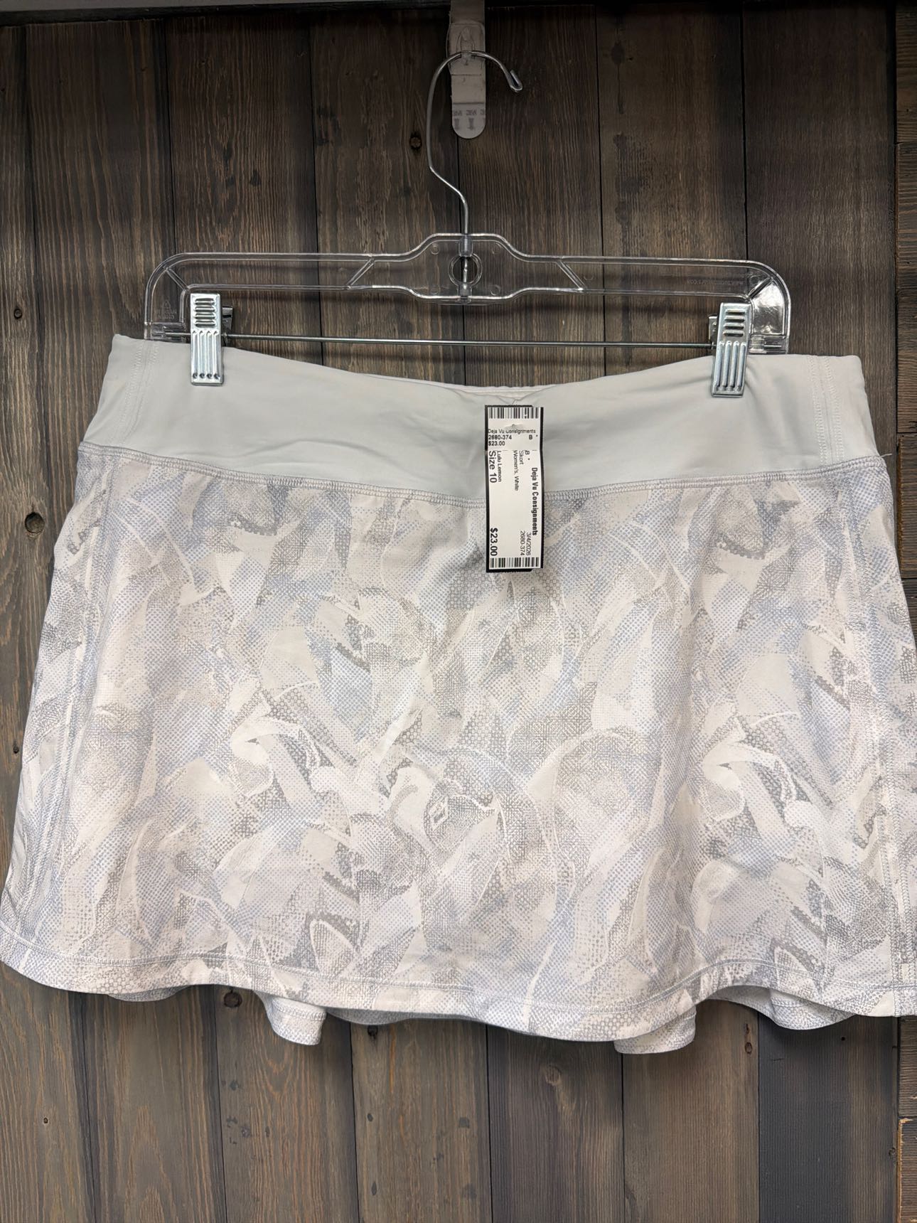 Women's Size 10 Lulu Lemon White Skort