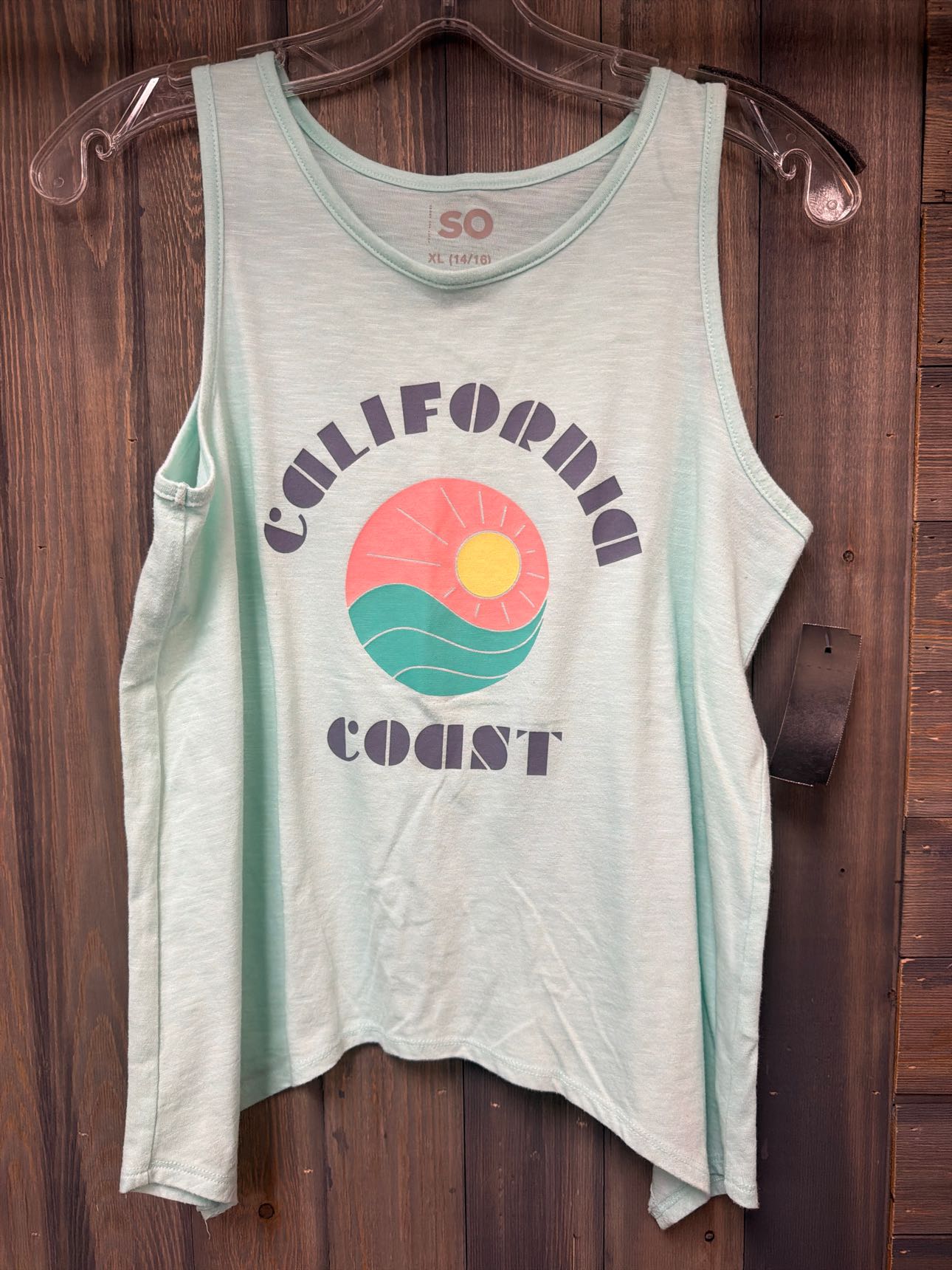 Girl's Size XL SO Blue green Sleeveless