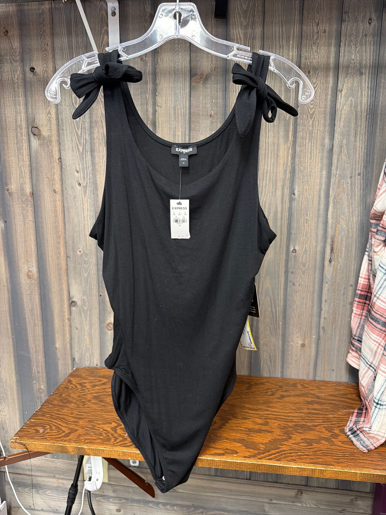 Women's Size Medium Express Black Bodysuit