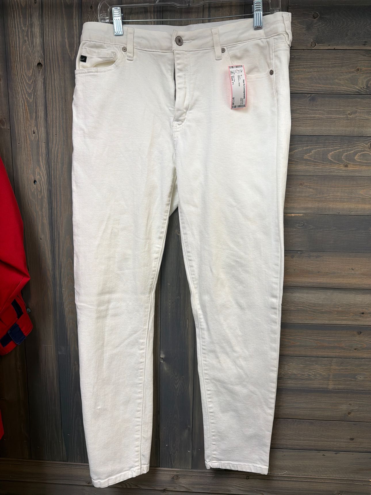 Women's Size 11 Kan Can White Jeans