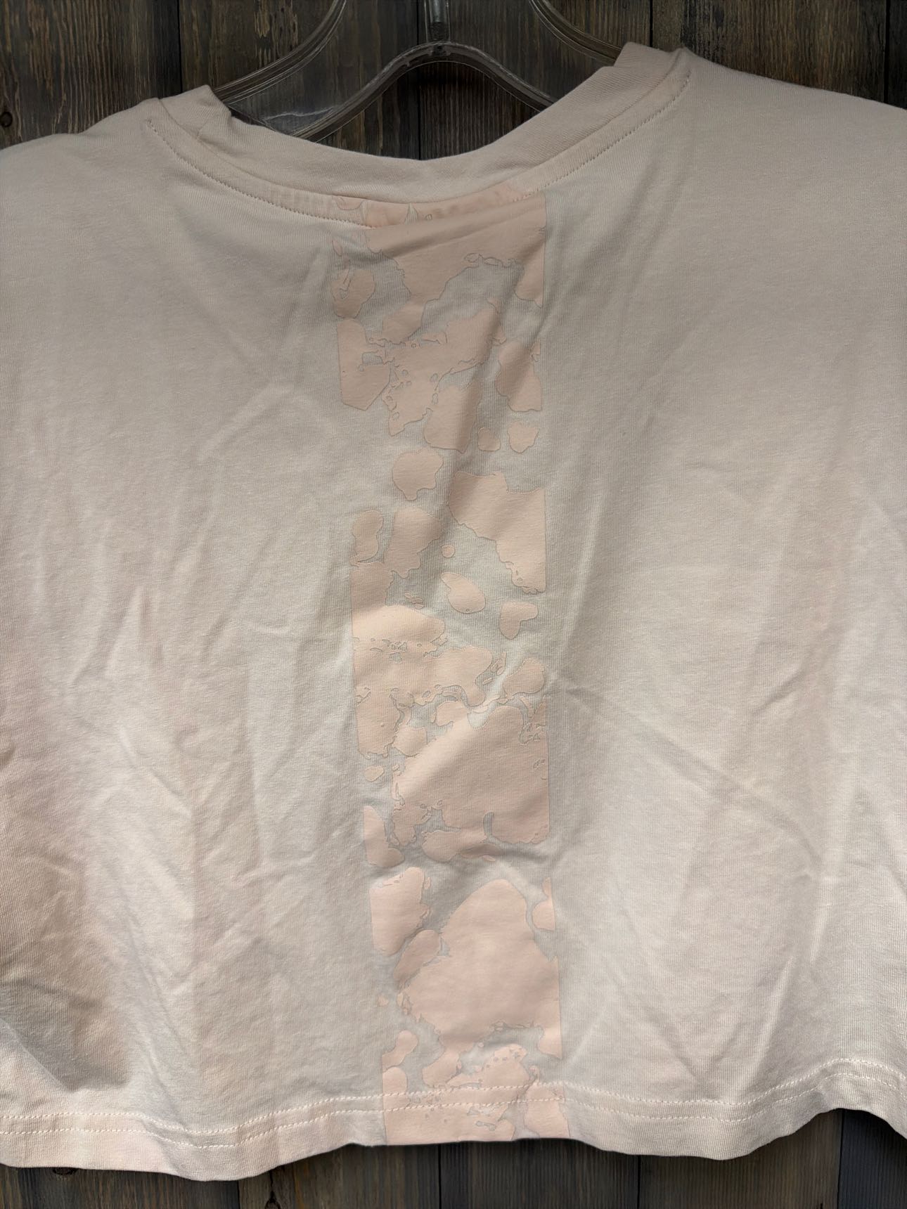 Women's Size Small Gym Shark Cream Workout Top