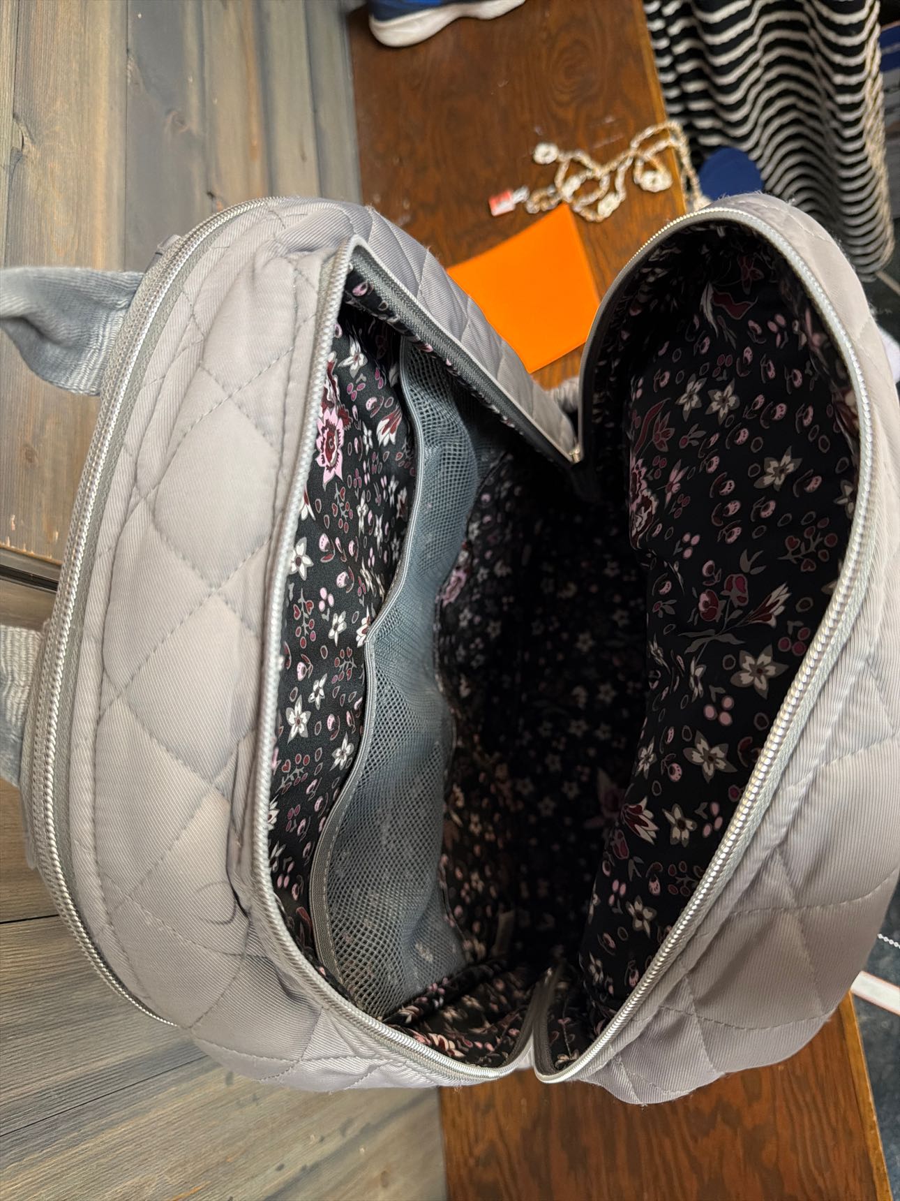 Women's Size X Vera Bradley Gray Backpack