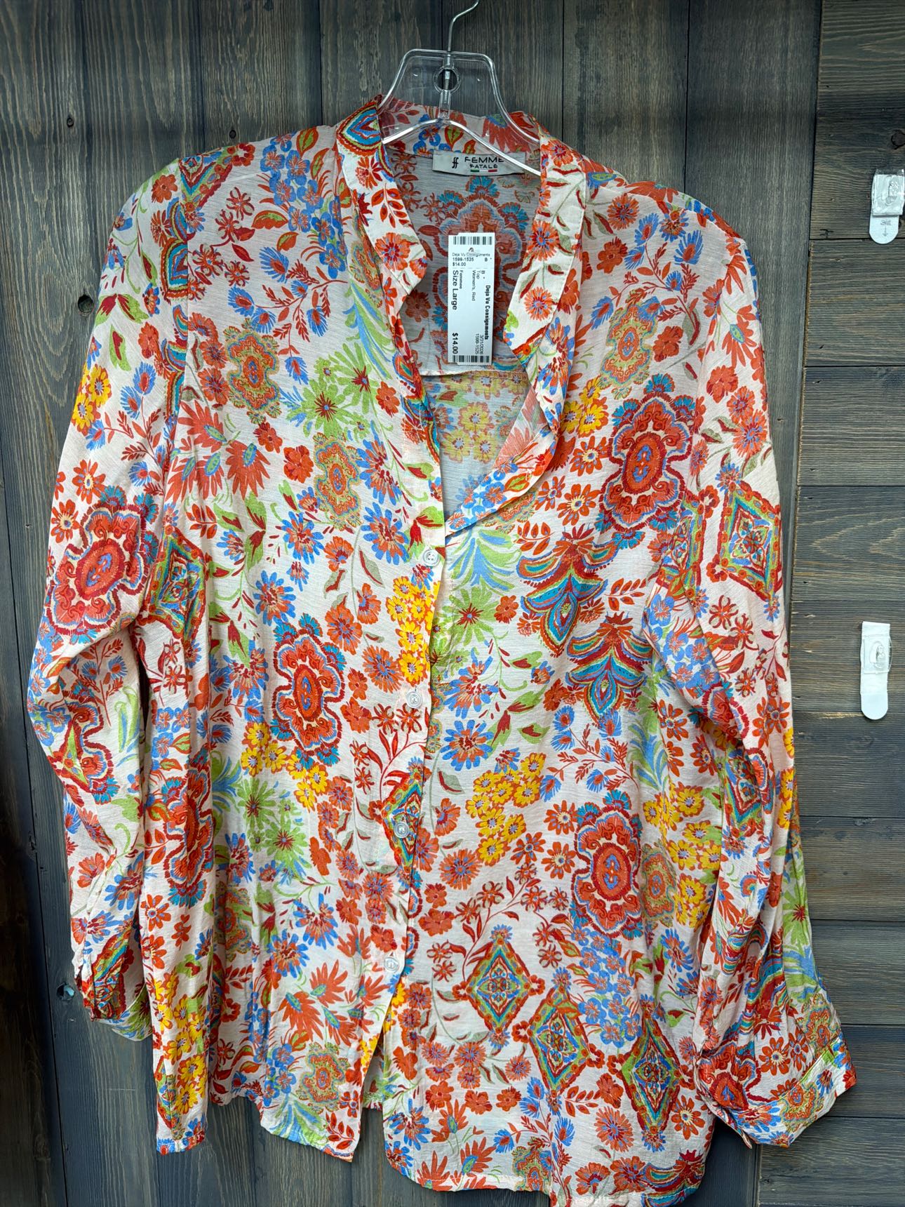 Women's Size Large Femmee Red Top