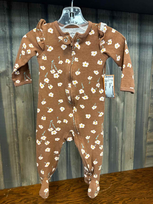 Girl's Size 9mths Carters Brown Sleeper