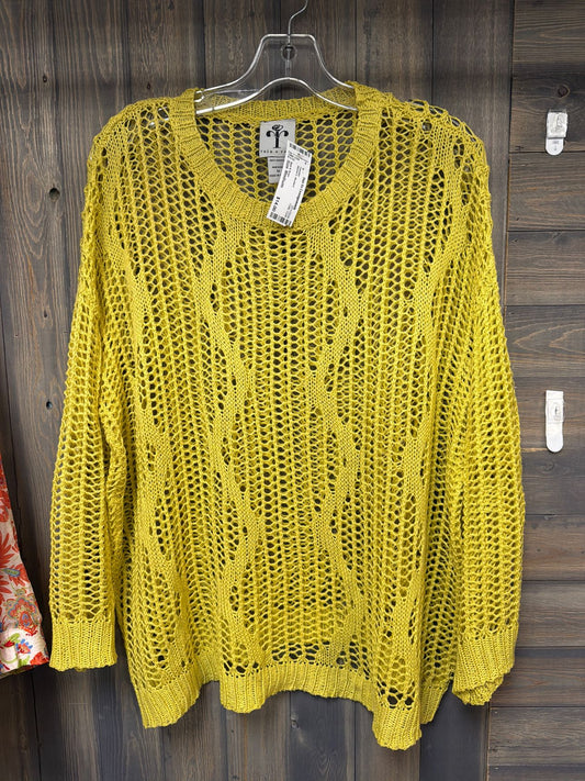 Women's Size Medium Rain & Rose Mustard Sweater