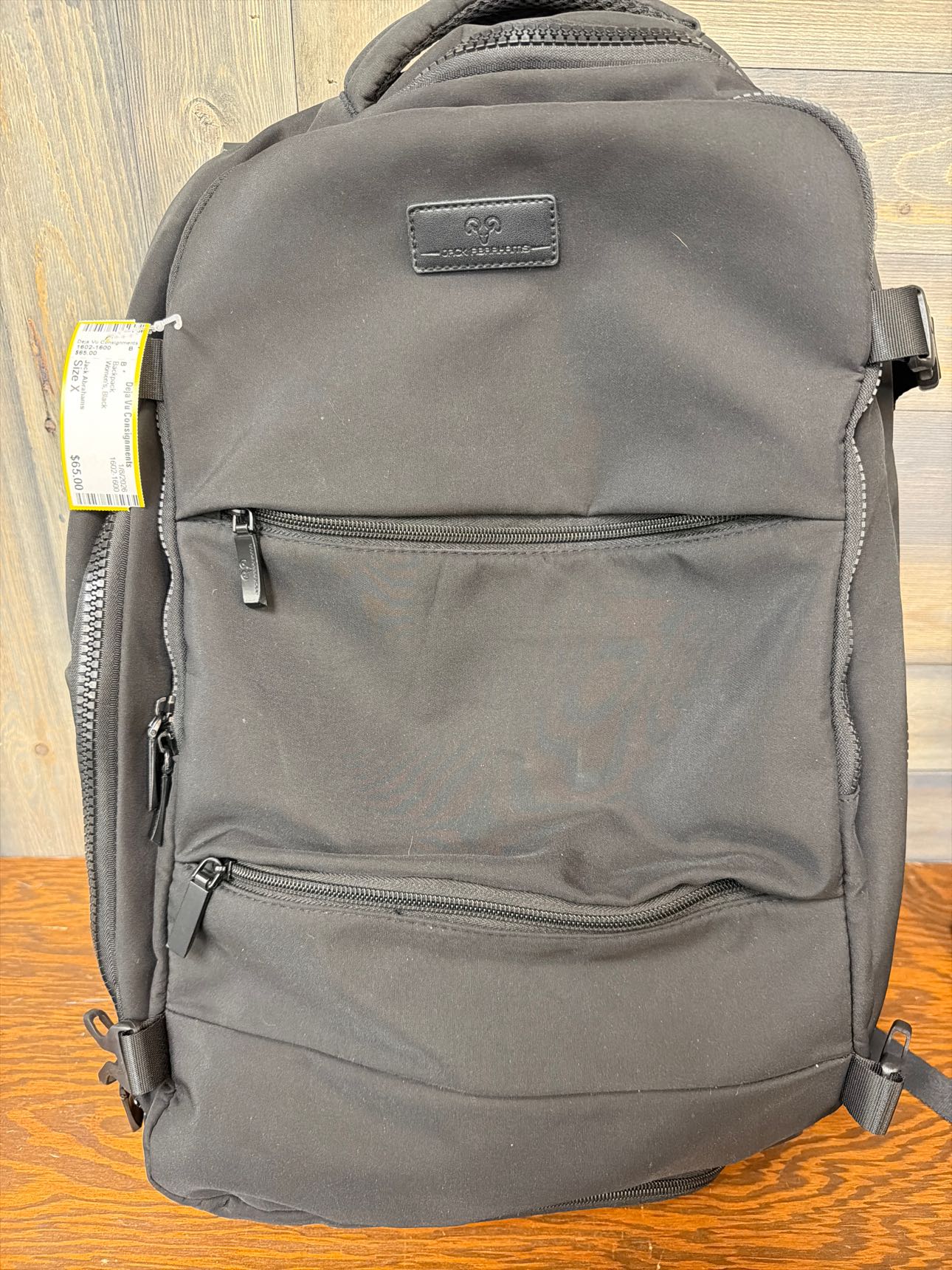 Women's Size X Jack Abrahams Black Backpack