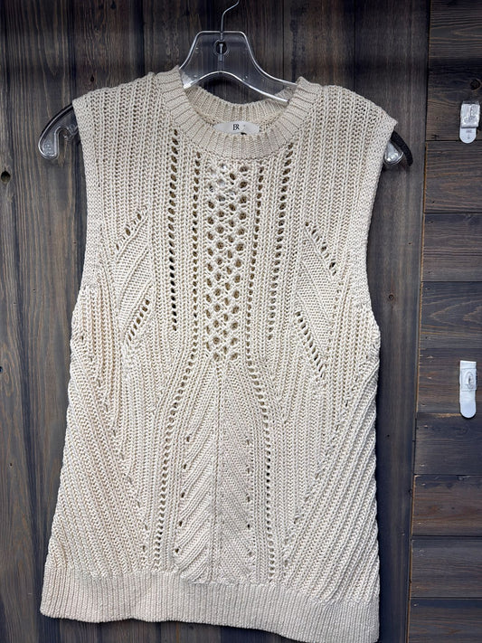 Women's Size Large Banana Republic Off White Vest