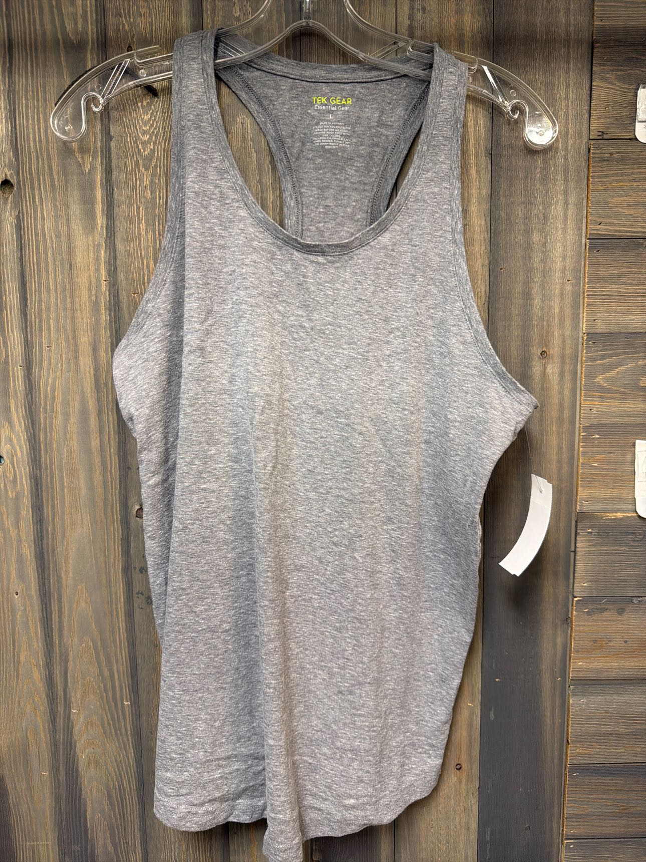 Women's Size Large Tek Gear Gray Workout Top