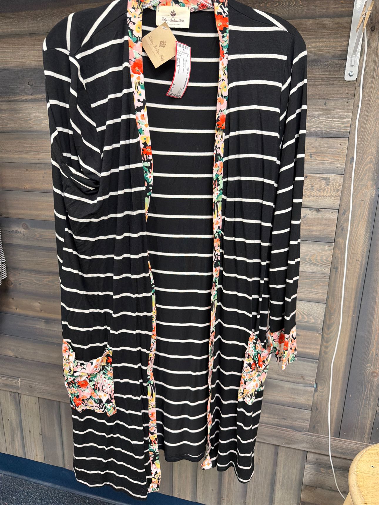 Women's Size M Betsy's Boutique Black Cardigan