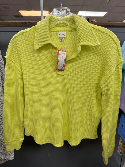 Girl's Size Large Art Class Green Long Sleeve