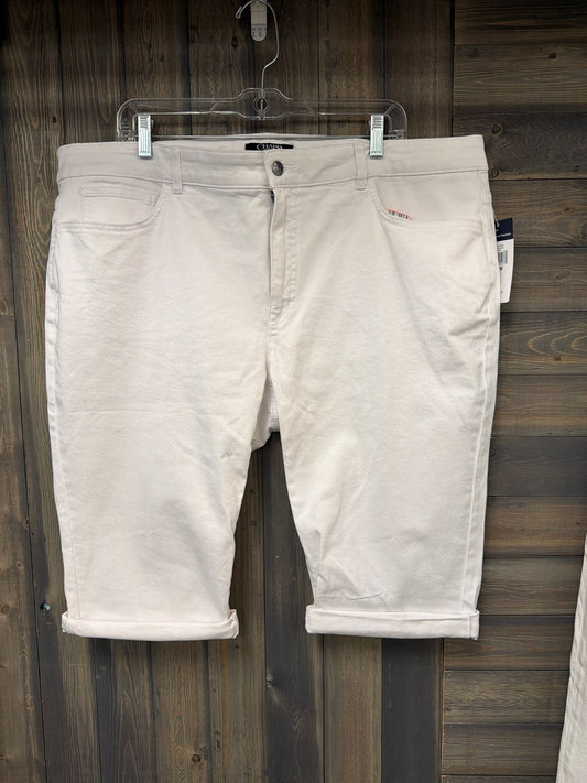 Women's Size 20 Chaps White Shorts