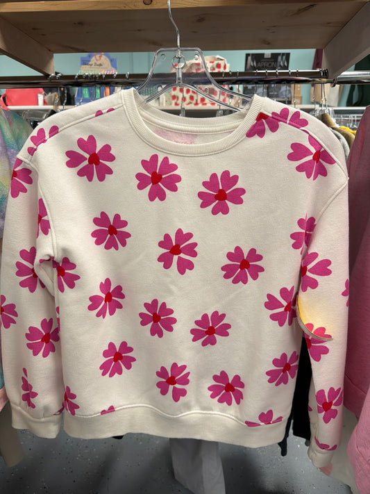 Girl's Size Large Cat & Jack White Sweatshirt