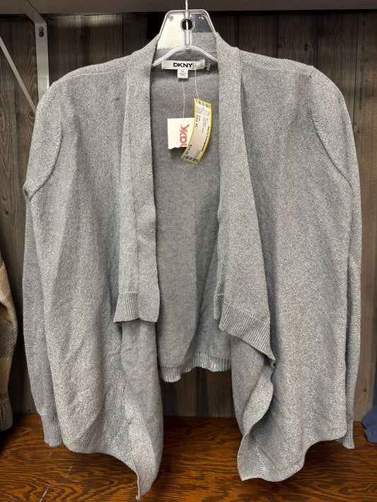 Women's Size XL DKNY Silver Cardigan