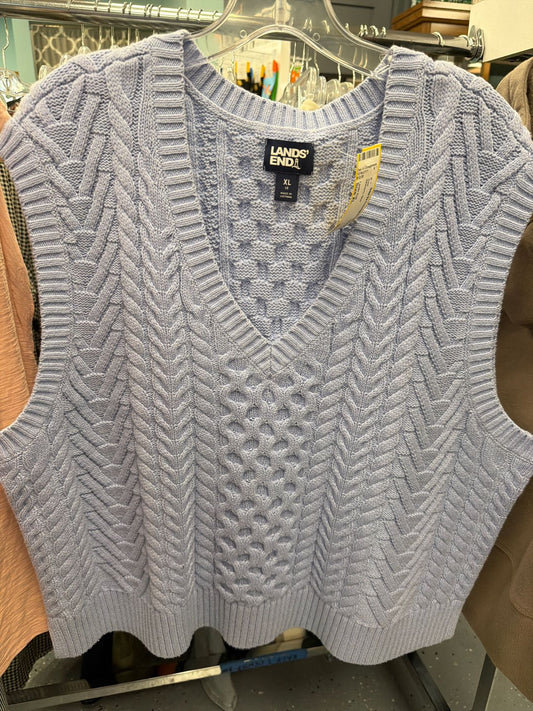 Women's Size XL Lands End Blue Vest