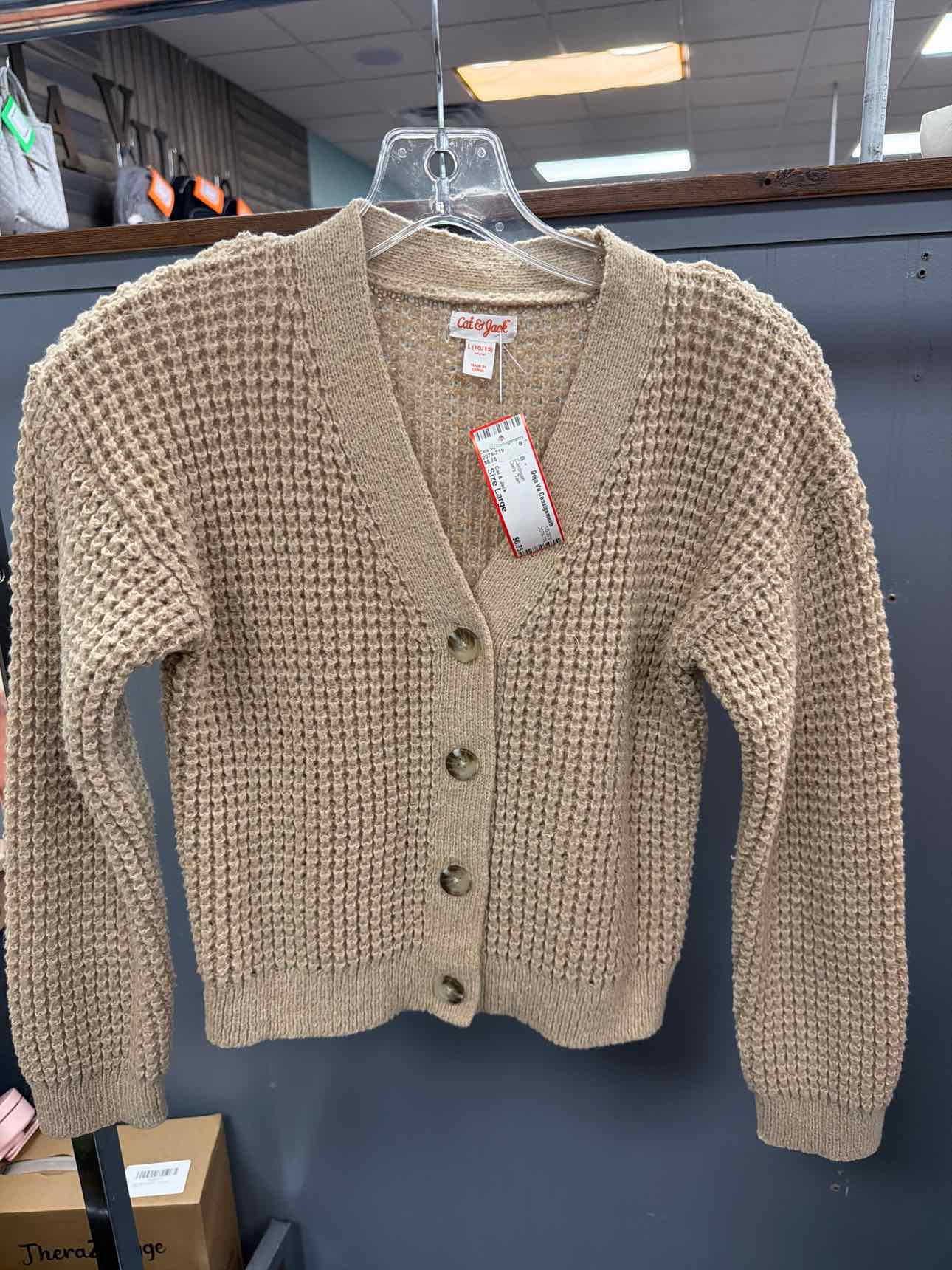 Girl's Size Large Cat & Jack Tan Cardigan