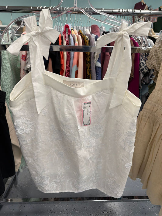 Women's Size Medium Loft White Tank Top