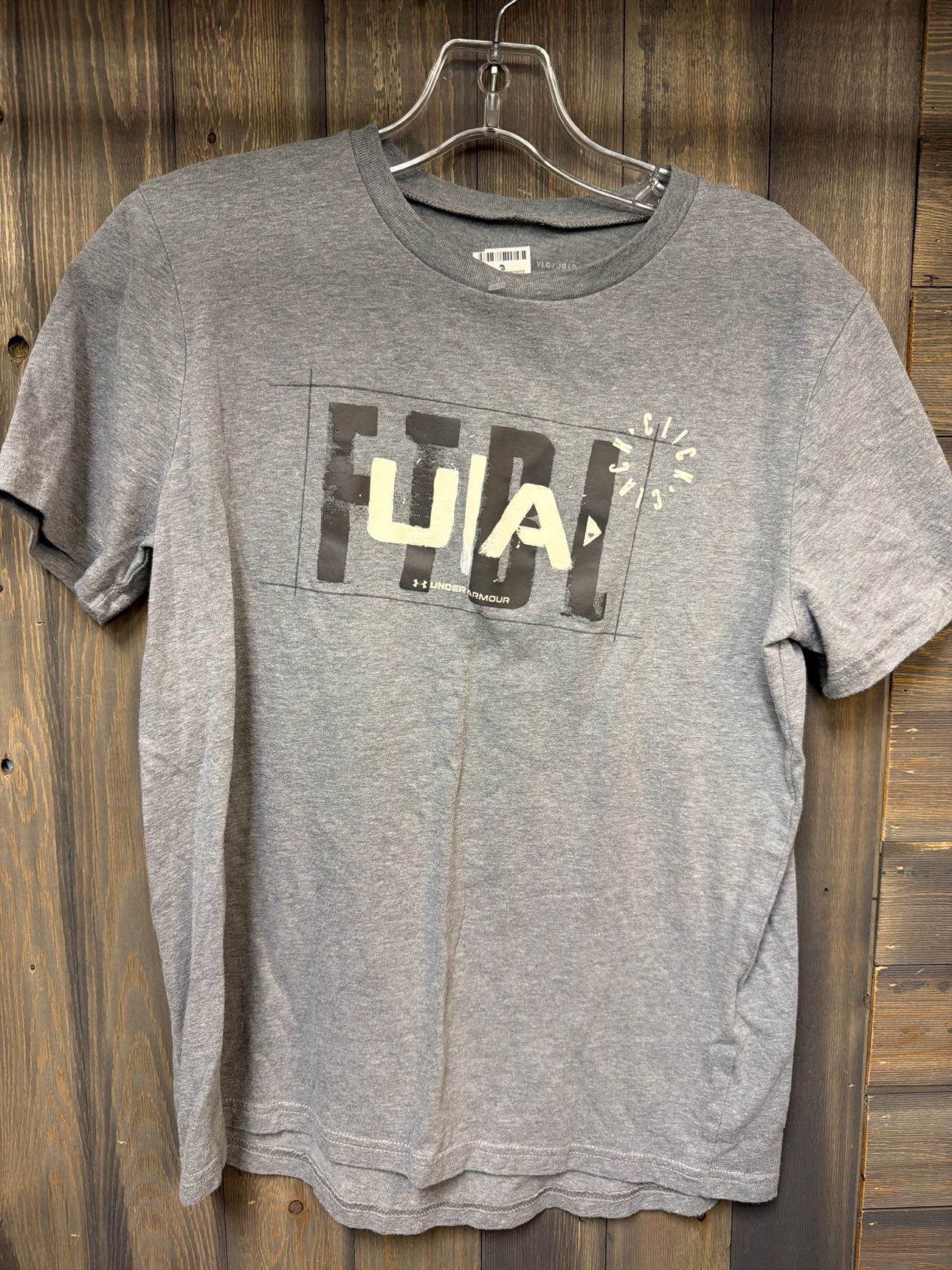 Boy's Size Large Under Armour Gray Short Sleve