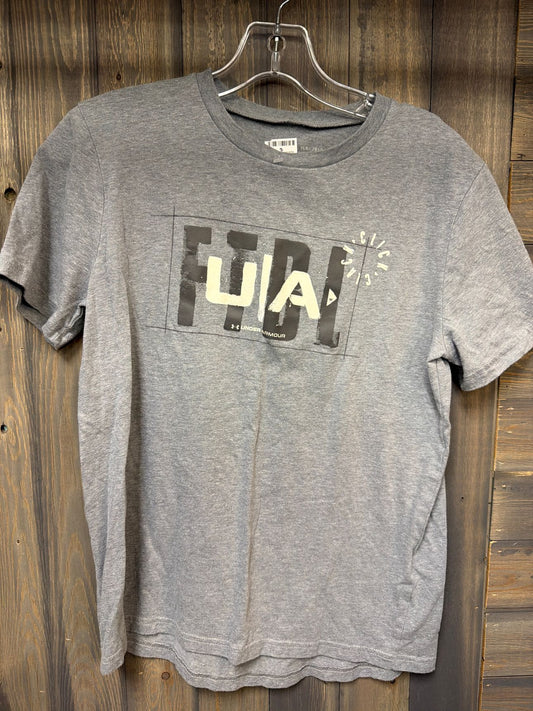 Boy's Size Large Under Armour Gray Short Sleve