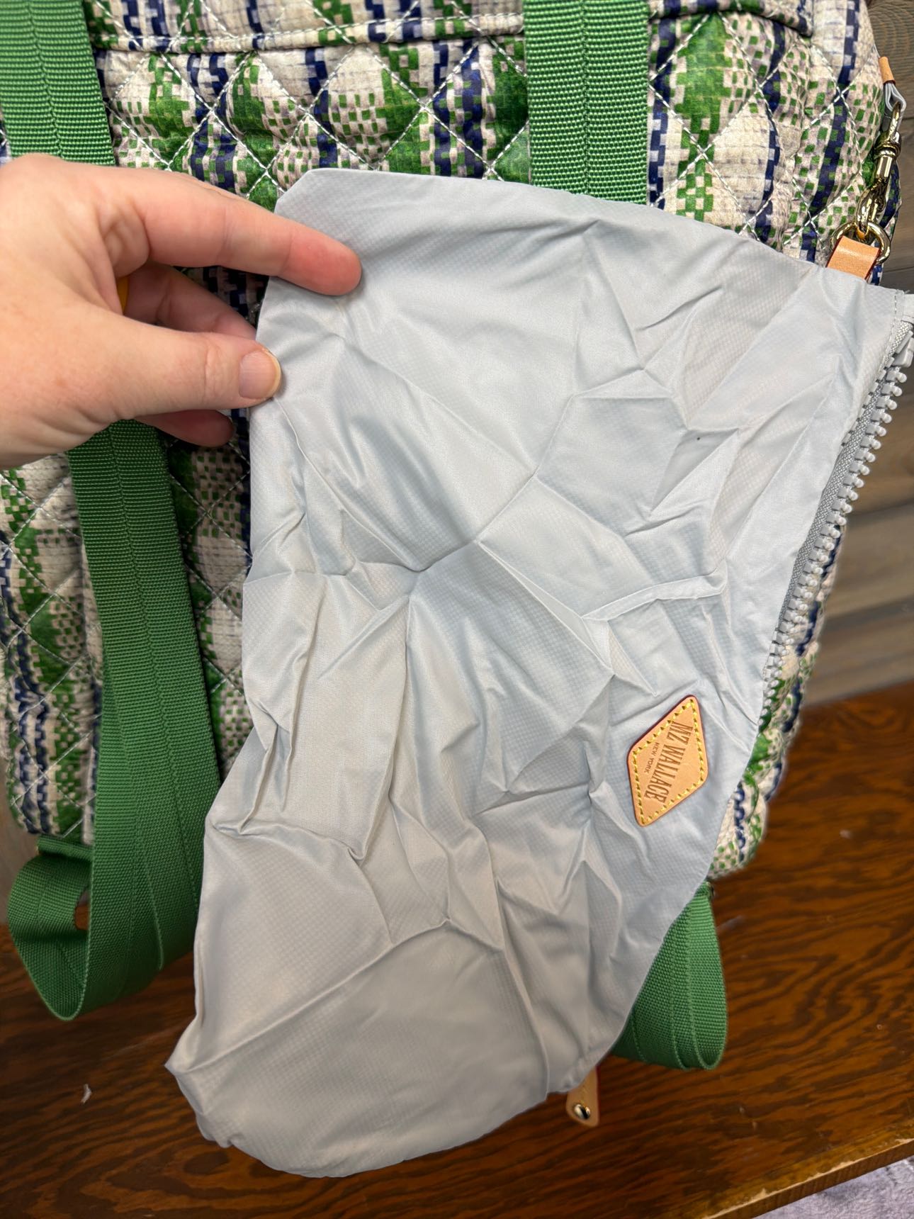 Women's Size X MZ Wallace Green Backpack