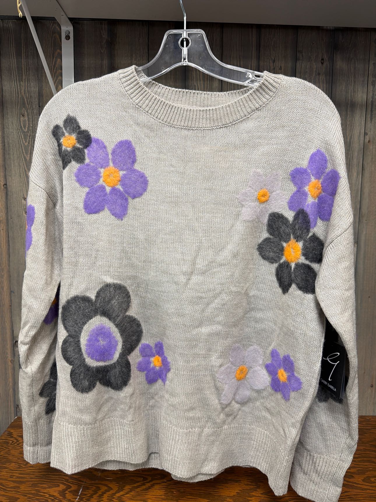 Women's Size Small Gabby Isabella Gray Sweater