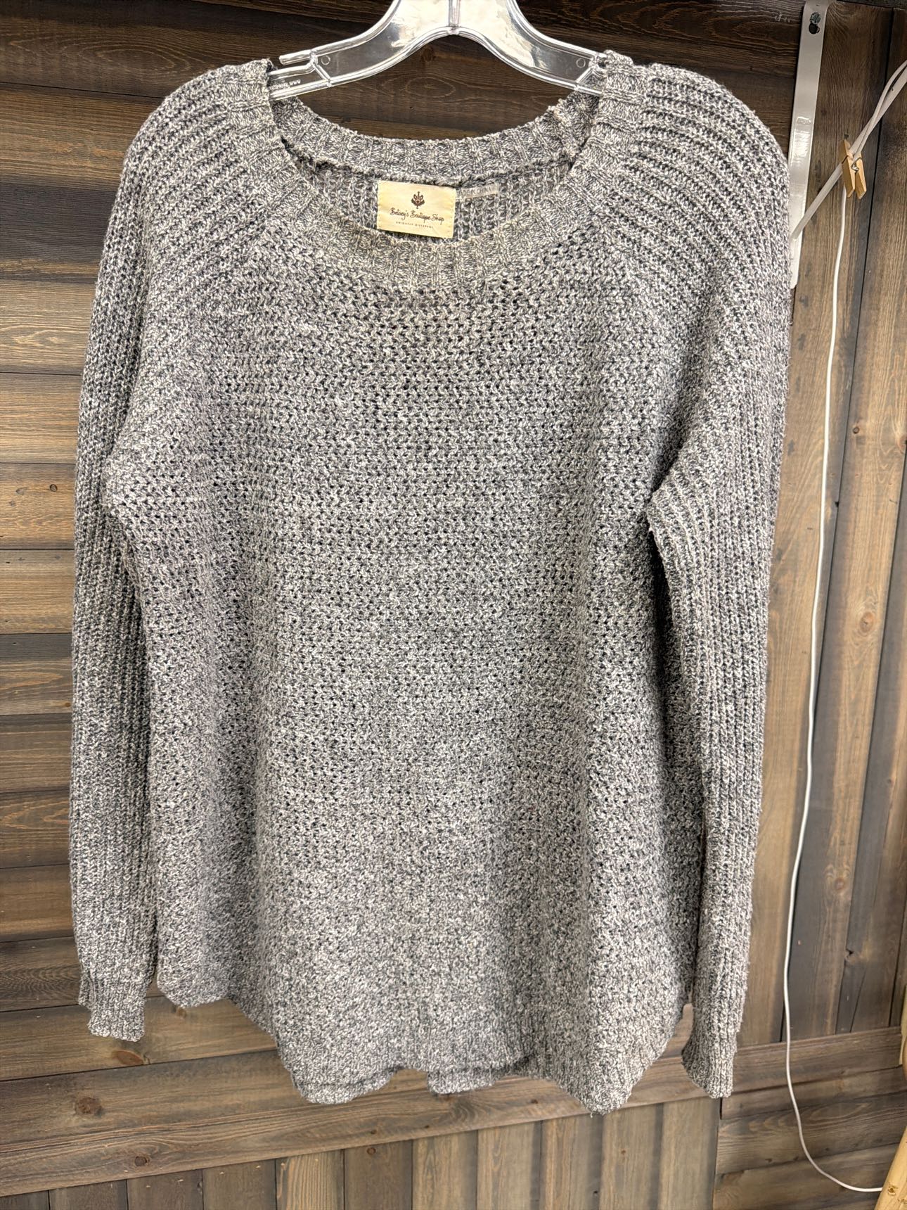 Women's Size Large Betsy's Boutique Gray Sweater