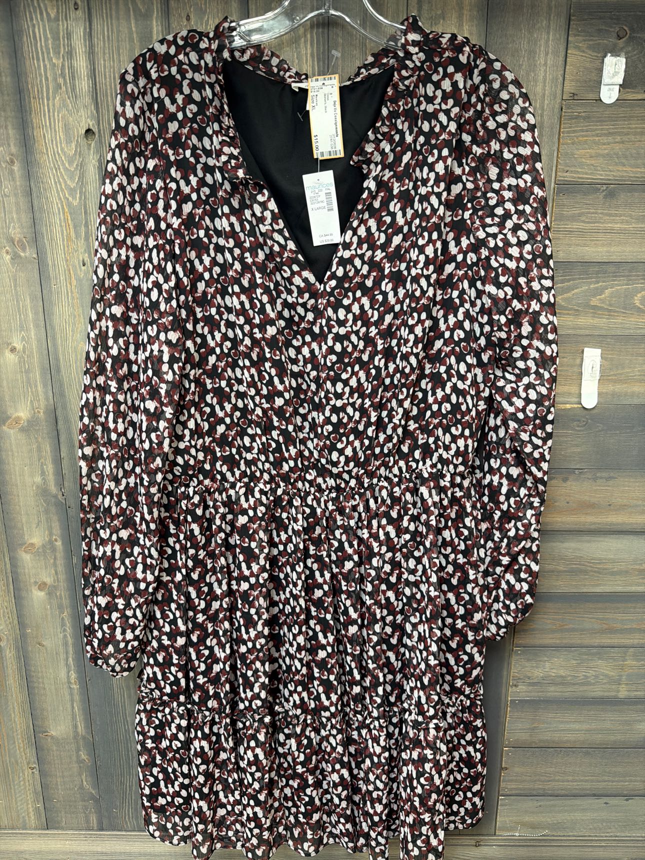 Women's Size XL Maurices Black Dress