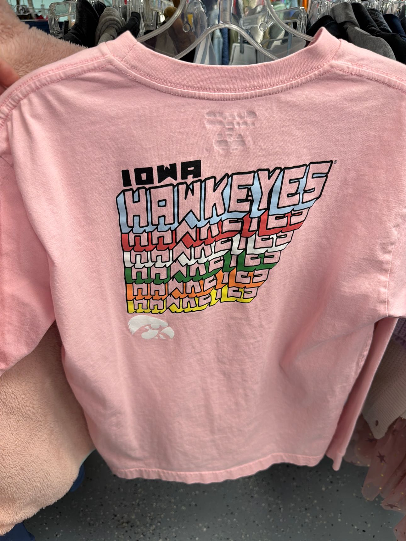 Girl's Size XL Iowa Hawkeye Pink Long Sleeve