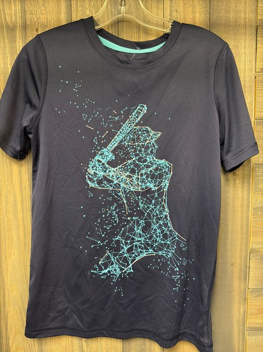 Boy's Size Medium All In Motion Navy Short Sleve