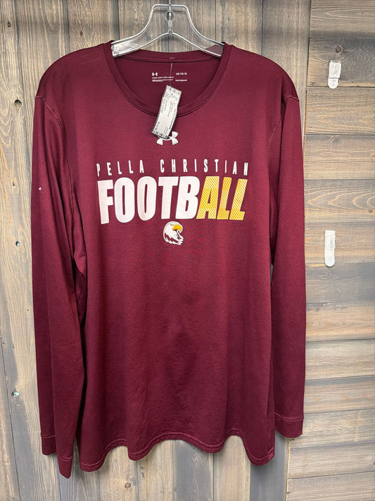 Men's Size Large Pella Christian Burnt Orange Long Sleeve