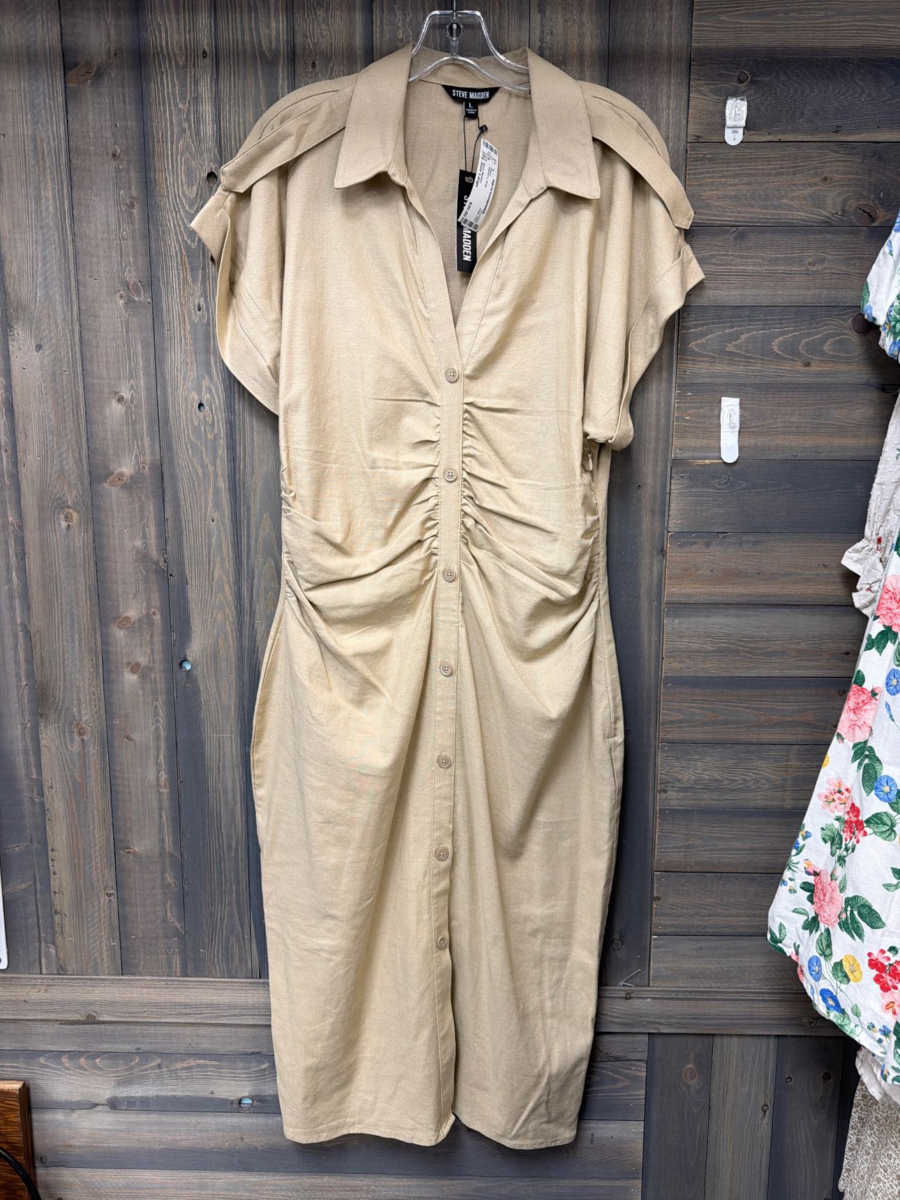 Women's Size Large Steve Madden Khaki Dress