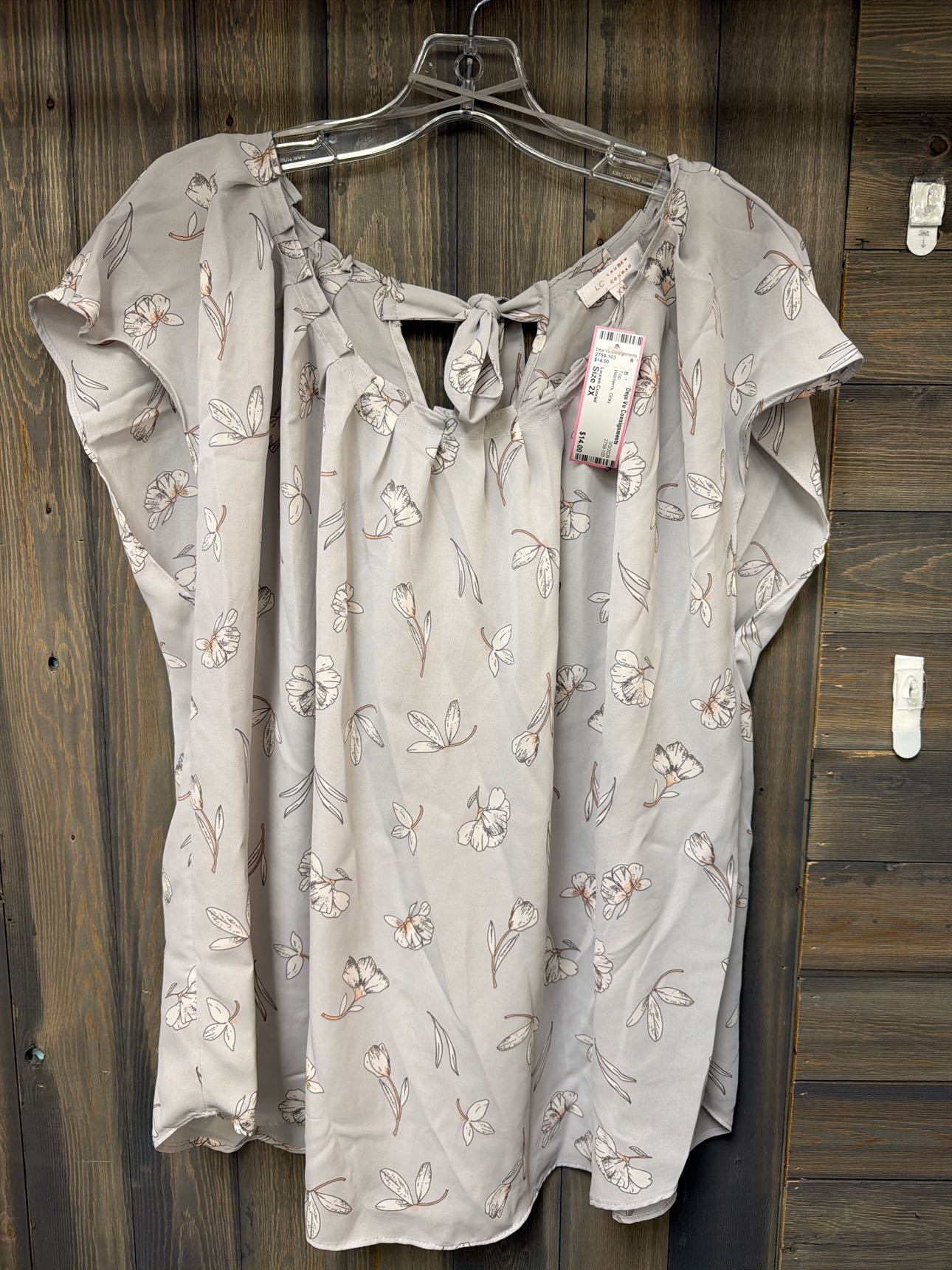 Women's Size 2X Lauren Conrad Gray Top