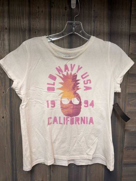 Girl's Size XL Old Navy White Short Sleeve