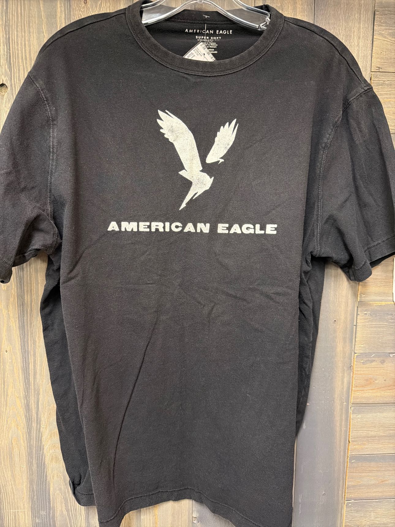 Men's Size Large American Eagle Black Short Sleeve