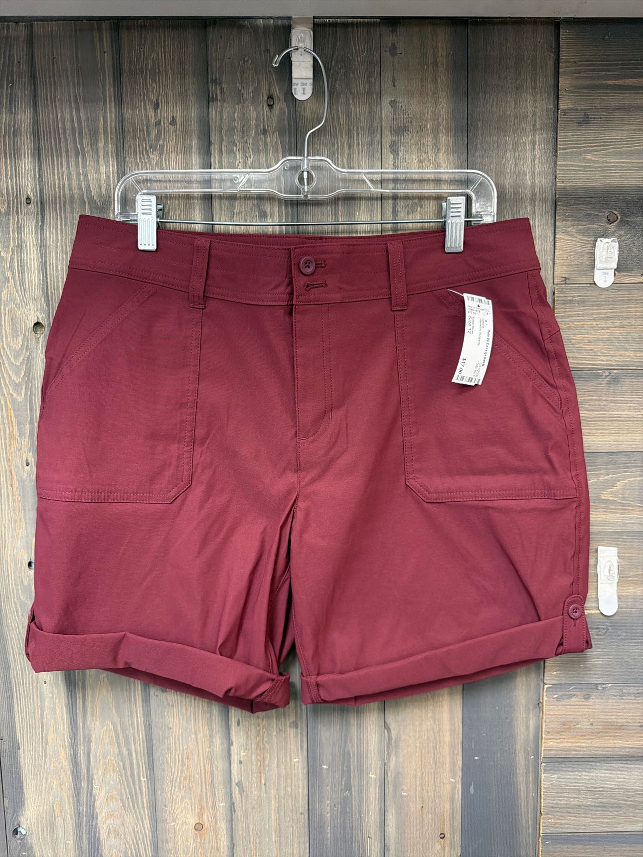 Women's Size 12 Eddie Bauer Burgundy Shorts
