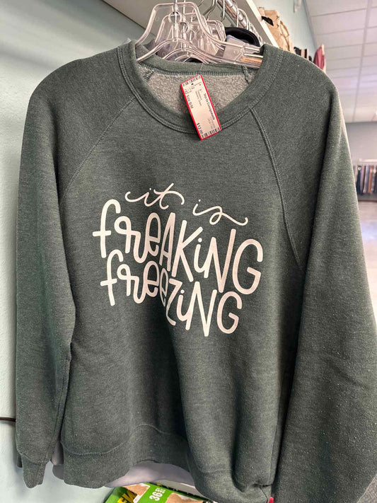 Women's Size S/M Green Sweatshirt