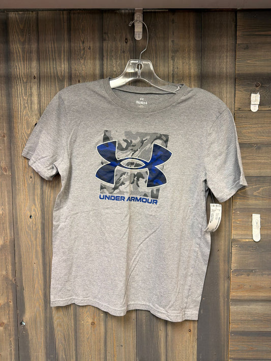 Boy's Size Large Under Armour Gray Short Sleve