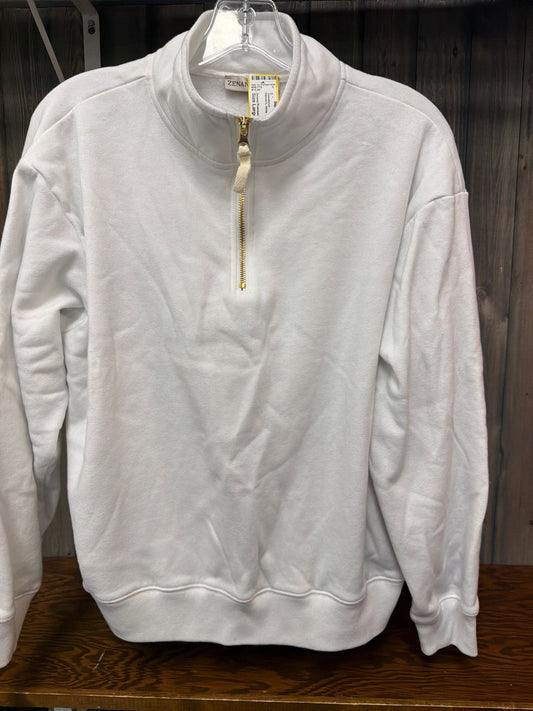 Women's Size Large Zenana Premium White Sweatshirt