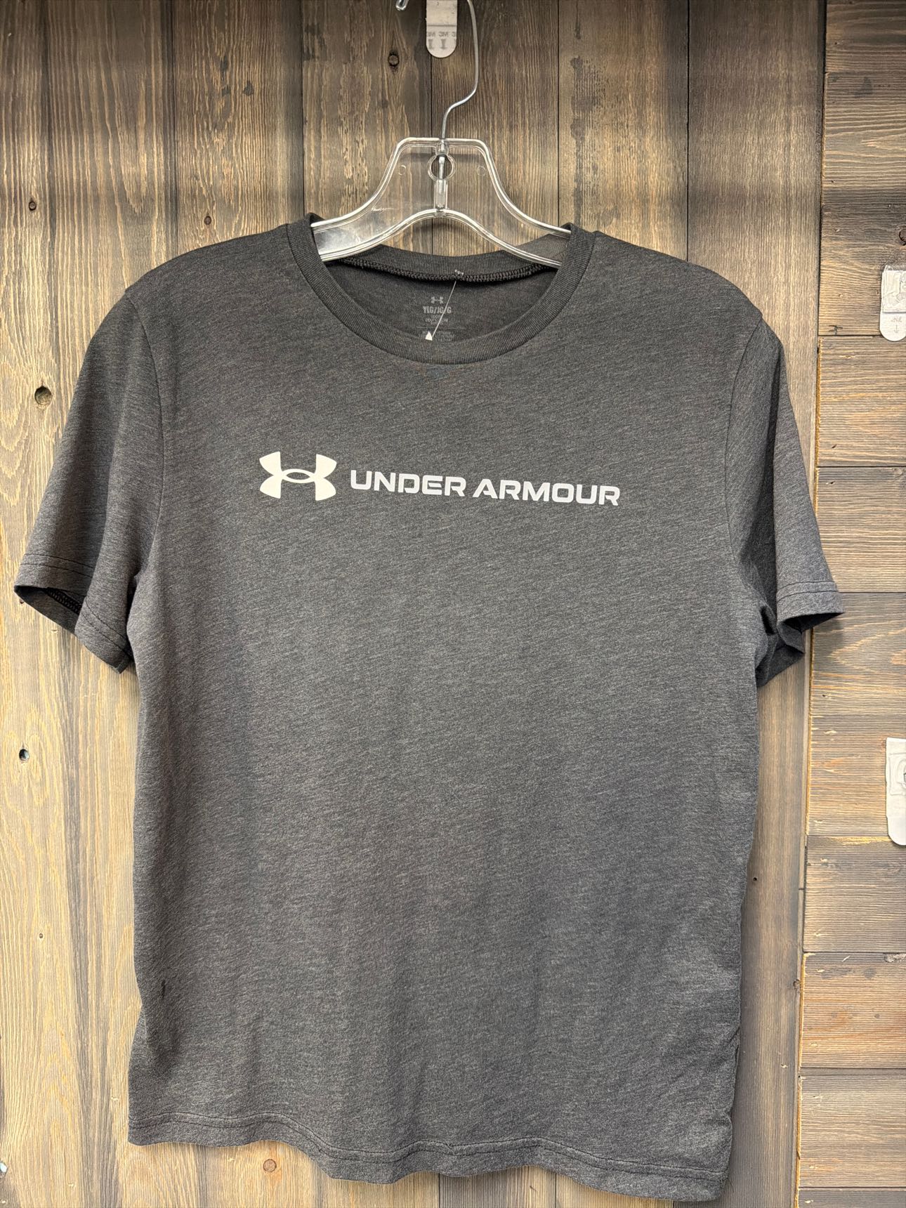 Boy's Size Large Under Armour Gray Short Sleve
