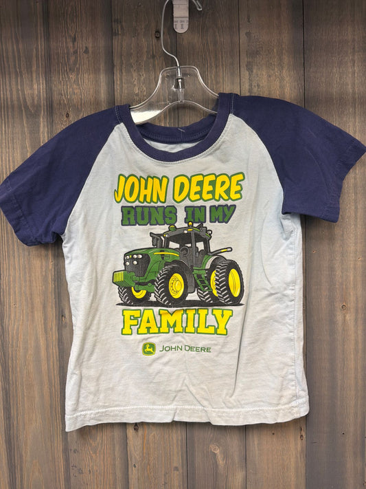 Boy's Size 4t John Deere Blue Short Sleve