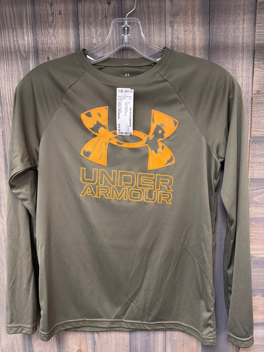 Boy's Size Medium Under Armour Army Green Long Sleeve