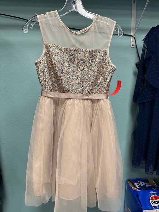 Girl's Size 14 Pink & Violet Gold Dress