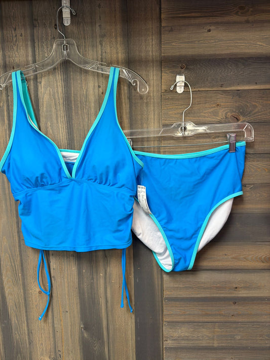 Women's Size Large Zaful Blue Tankini