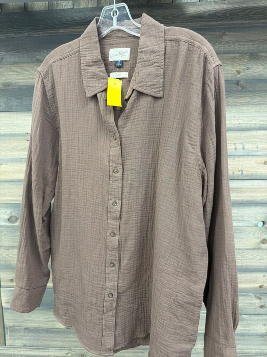 Women's Size Large Universal Thread Brown Top