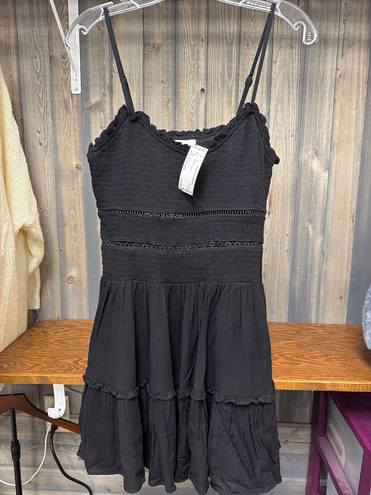 Women's Size Large Pink Lilly Black Dress