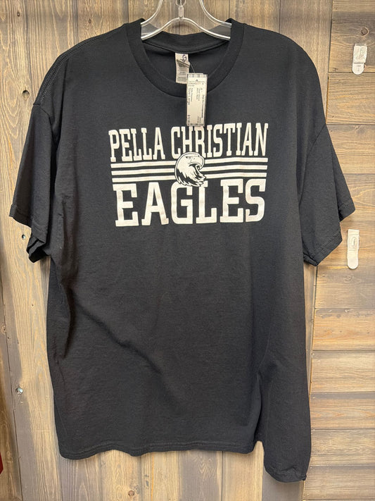 Men's Size Large Pella Christian Black Short Sleeve