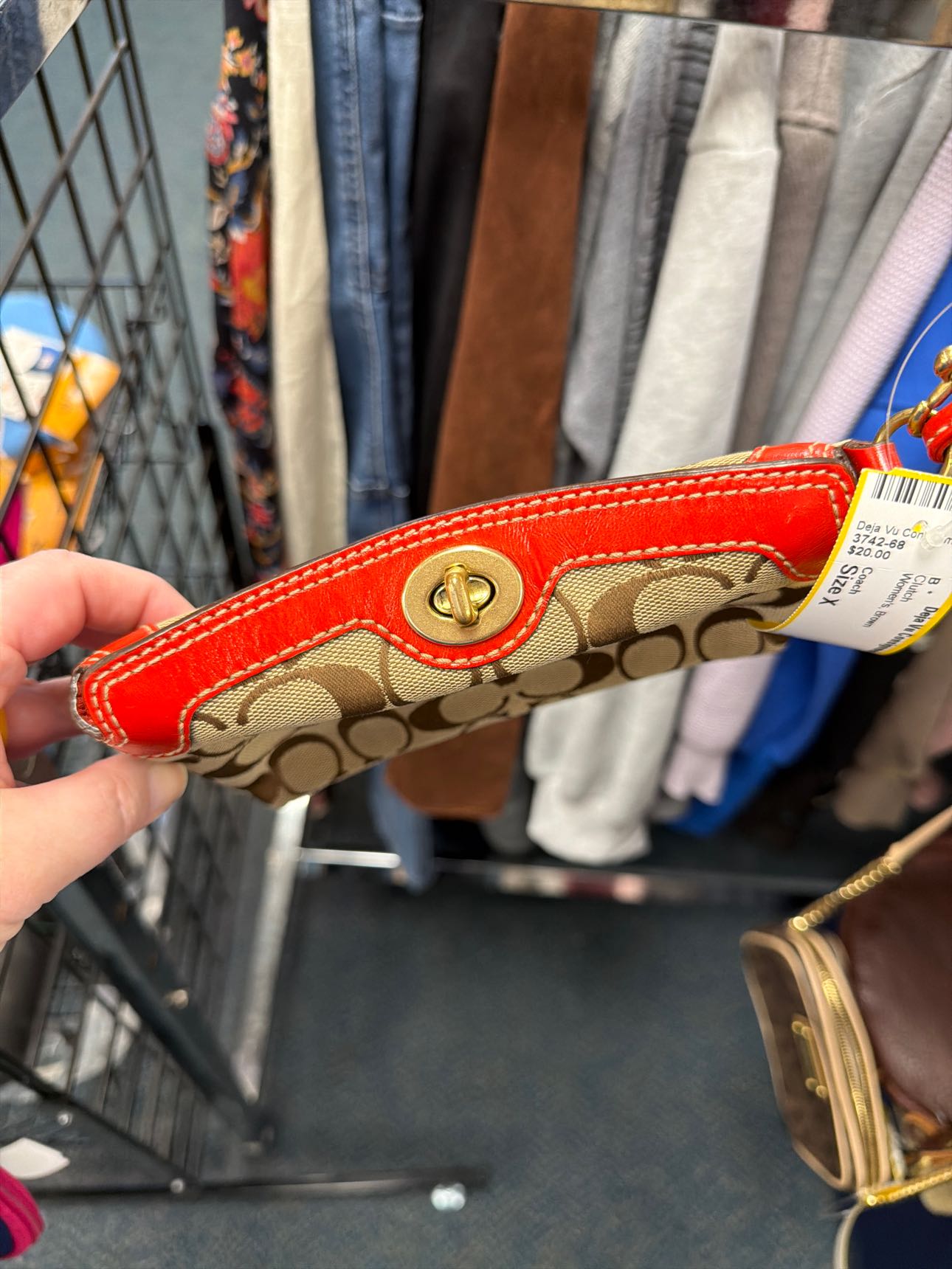 Women's Size X Coach Brown Clutch