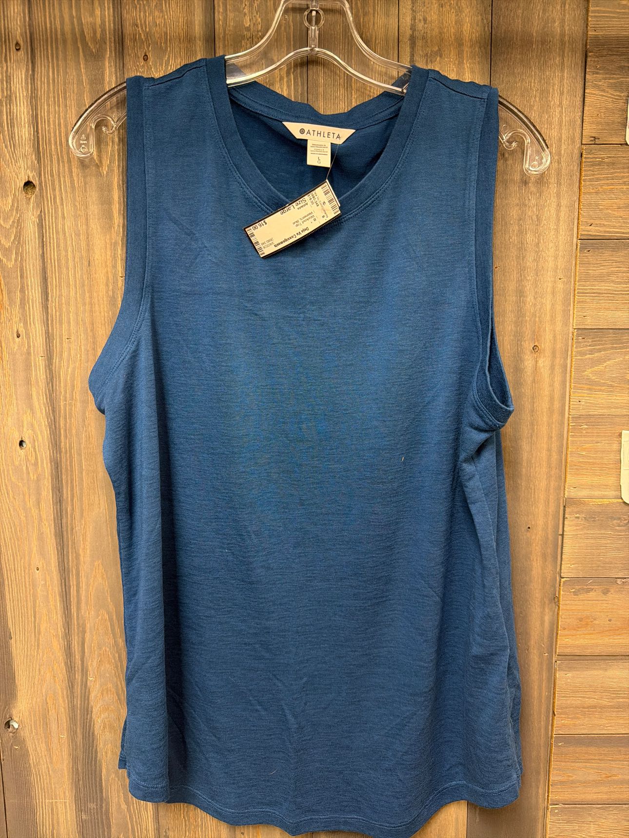Women's Size Large Athleta Blue Workout Top