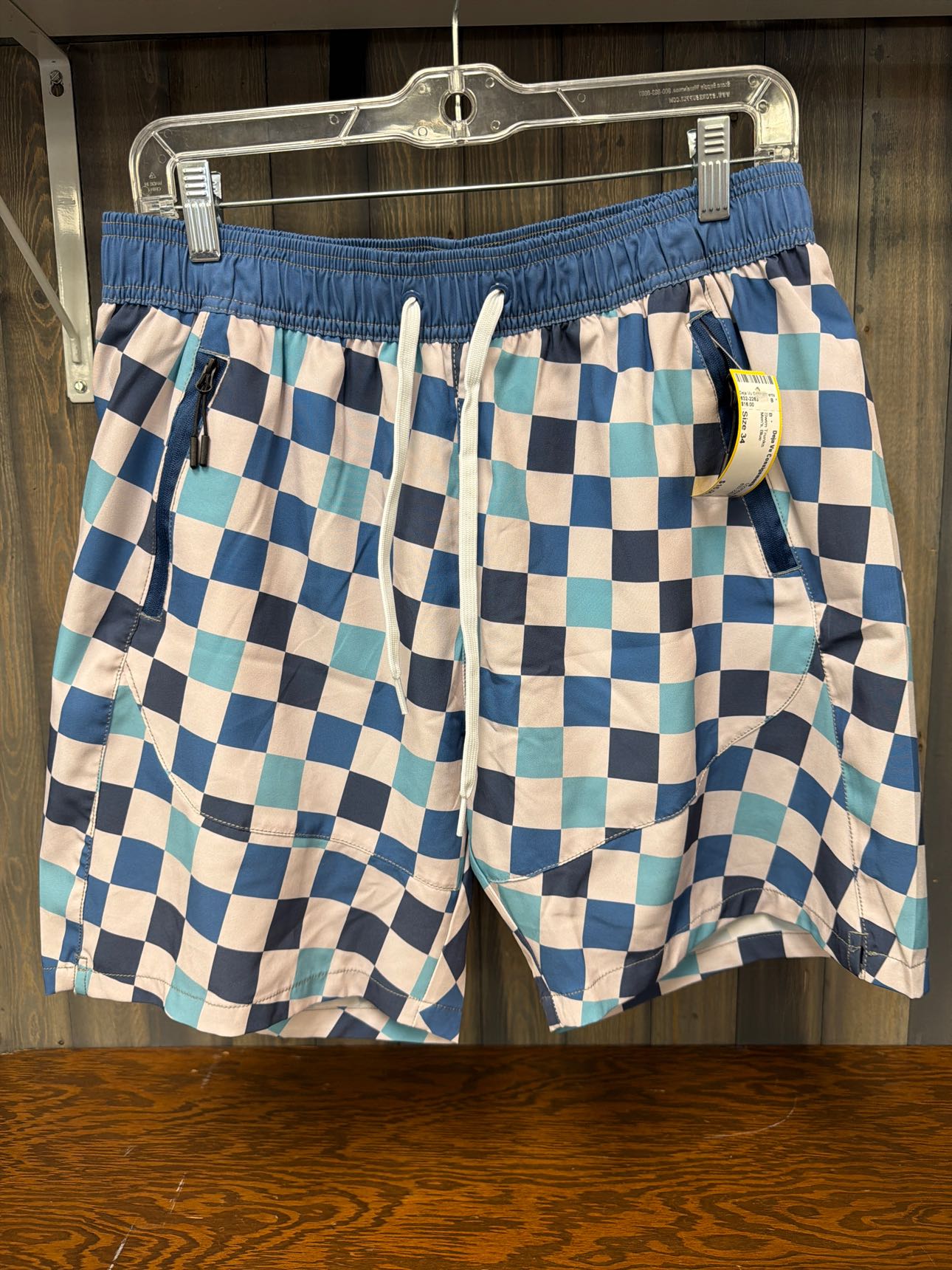 Men's Size 34 Blue Swim Trunks